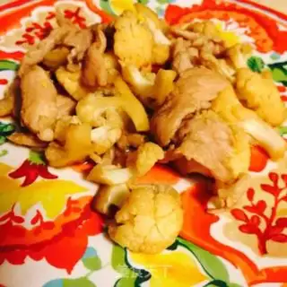 Make Pork chops and cut flowers step 4