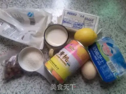 Make Peach cheese pie step 0