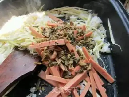 Make High ham and rice step 4