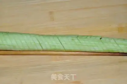 Make Garlic fan silk melon step 2