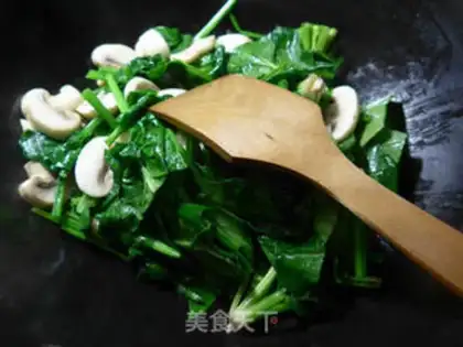 Make Mushroom spinach step 4