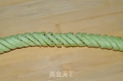 Make Garlic fan silk melon step 3