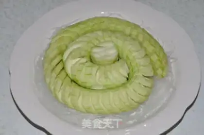 Make Garlic fan silk melon step 5