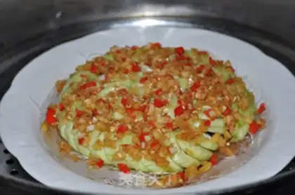 Make Garlic fan silk melon step 11