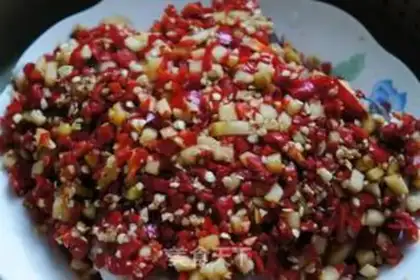 Make Pepper chopping fish head step 8