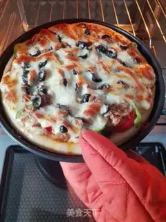 Make Spicy tuna pizza step 11