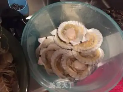 Make Garlic scallops step 0
