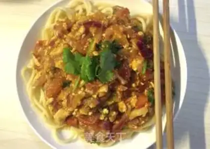 Make Tomato chicken. Noodles step 17