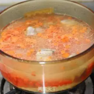 Make Carrot steak congee step 6
