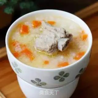 Make Carrot steak congee step 7