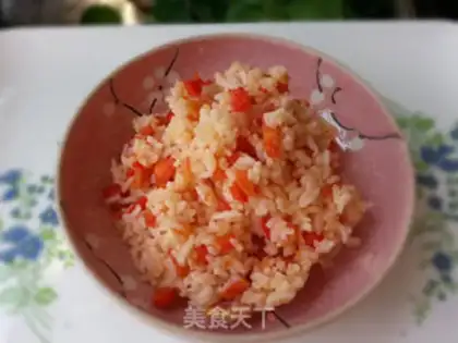 Make Red Vegetable fried rice step 5