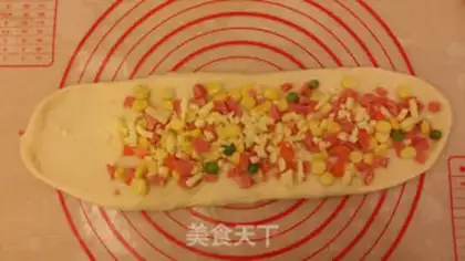 Make Corn ham cheese bread step 3