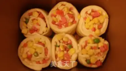 Make Corn ham cheese bread step 5