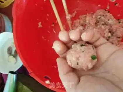 Make Pearl rice balls step 3