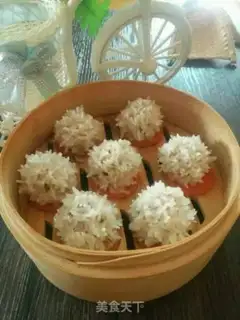 Make Pearl rice balls step 7