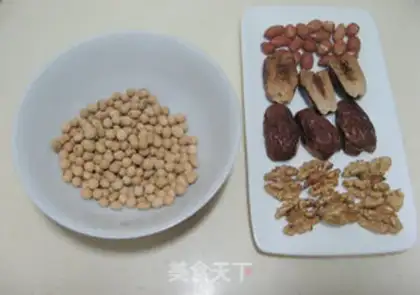 Make Peach dates, peanut beans step 0
