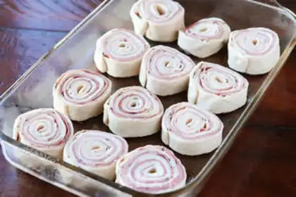 Make Cheese ham rolls step 5