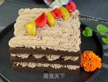 Make Chestnut chocolate cake step 20