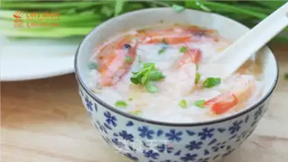 Make Secret shrimp congee step 5