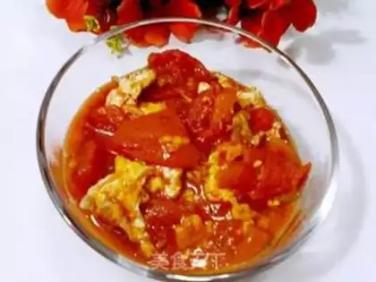Make Tomato fried eggs step 15