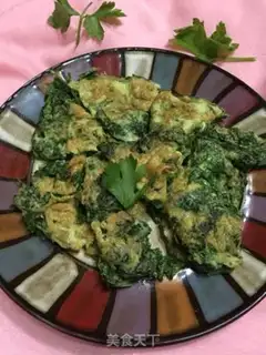 Make Celery leaves stand eggs step 4