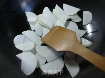 Make Scrambled radish step 1