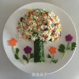 Make Big tree fried rice step 14