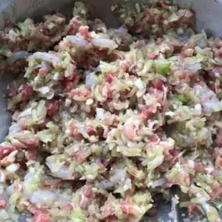 Make "Foot-hand shrimp and pork meat." step 7