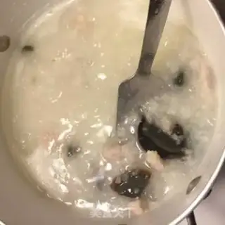 Make Porridge and eggs and pork porridge step 5
