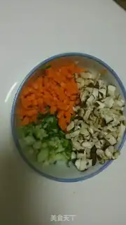 Make Vegetable congee step 1