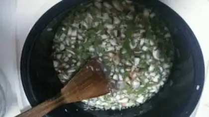 Make Vegetable congee step 4