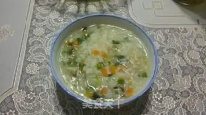 Make Vegetable congee step 5