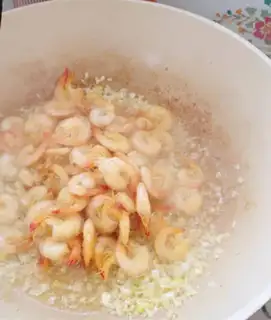 Make Garlic fried shrimp step 6