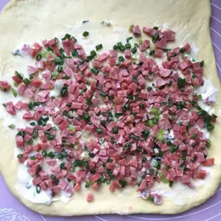 Make Onion ham rolls step 11