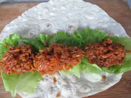 Make Fried shrimp burrito step 14