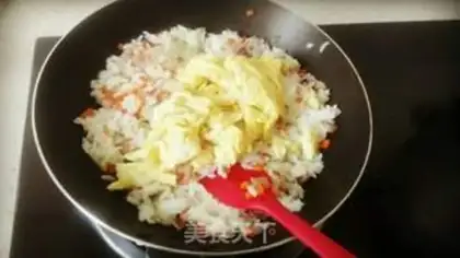 Make Bacon fried rice step 2