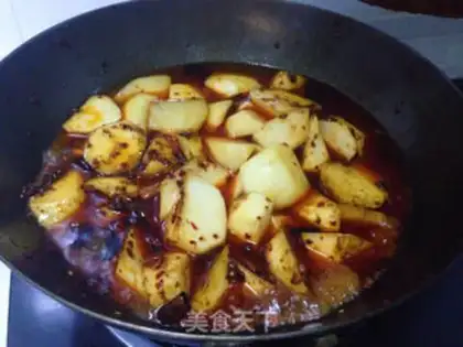 Make Spicy potatoes for chicken wings step 7