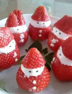 Make Strawberry Snowman step 3
