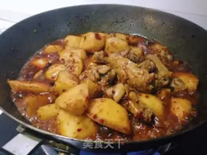 Make Spicy potatoes for chicken wings step 11
