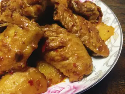 Make Spicy potatoes for chicken wings step 13