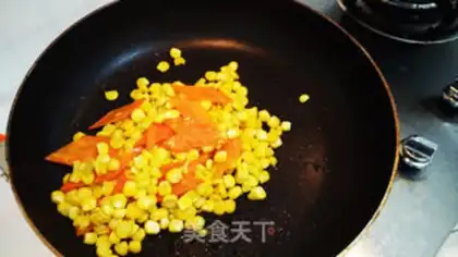 Make Almond fried corn step 2