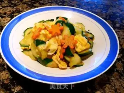 Make cucumber fried eggs step 8