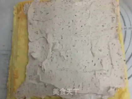 Make Chestnut cream roll step 17