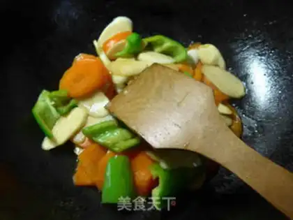 Make The peppers and carrots are made white step 7