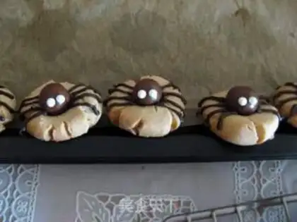 Make Halloween spider waffles step 22