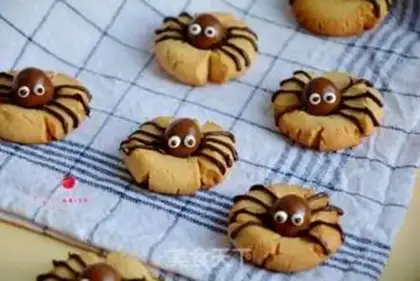 Make Halloween spider waffles step 23