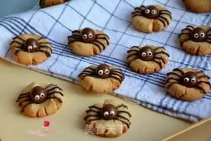 Make Halloween spider waffles step 25