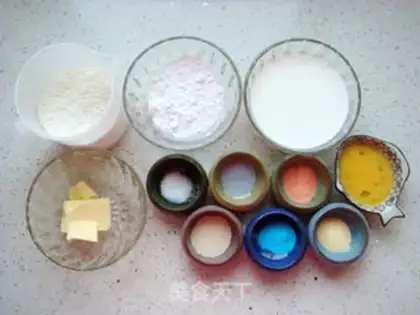 Make Five-colour balloon bread step 0