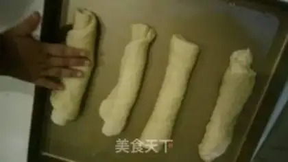 Make Coconut caterpillar bread step 7