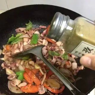 Make Twin pepper squid step 7